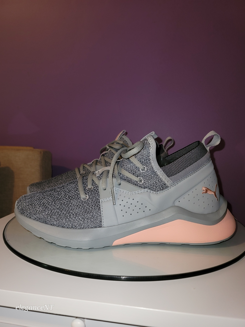 PUMA Emergence Women’s Gray & Peach Athletic Sneakers Sz: 10 - Picture 3 of 11